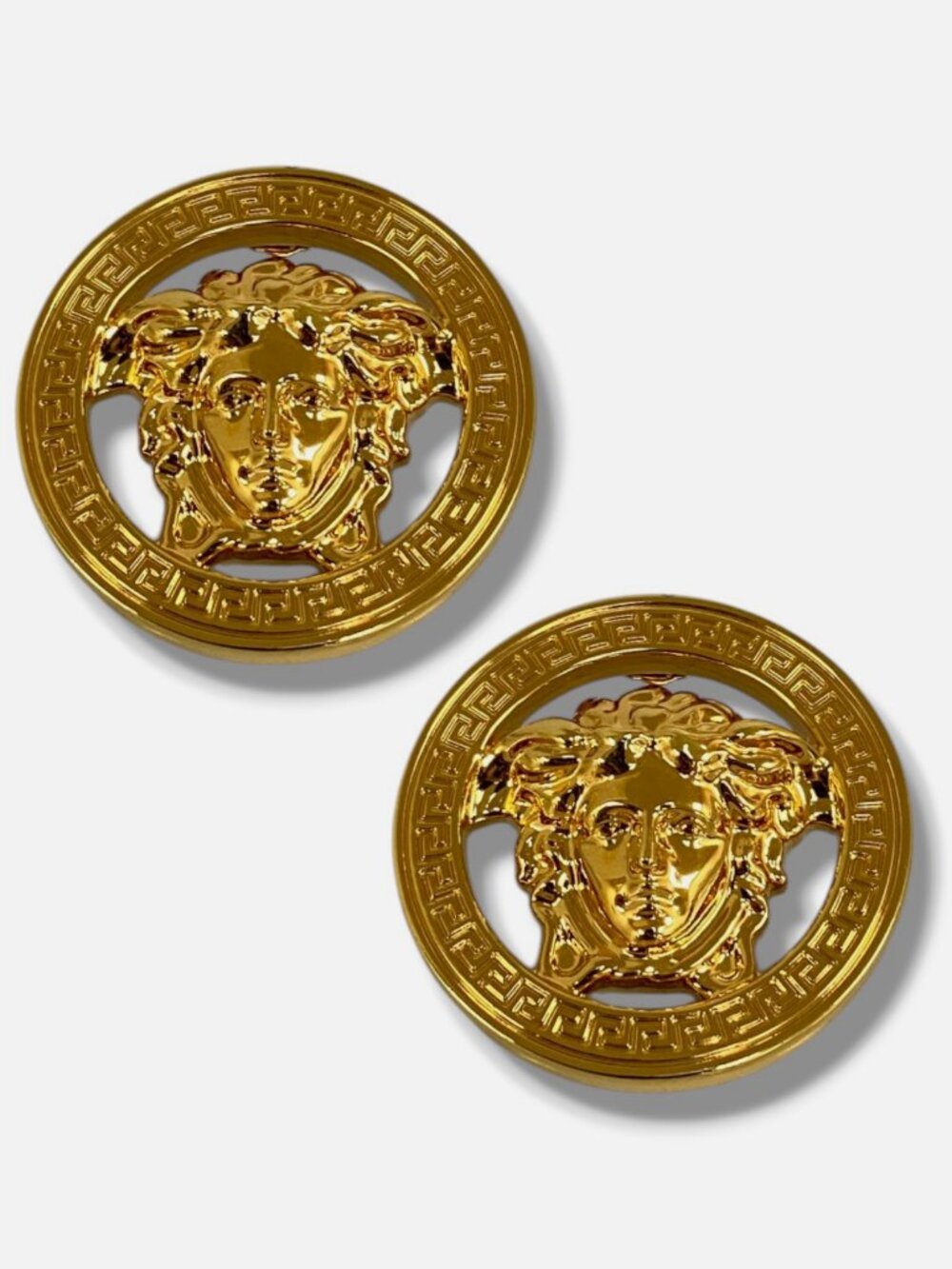 Versace Women's Gold Medusa Drop Earrings
